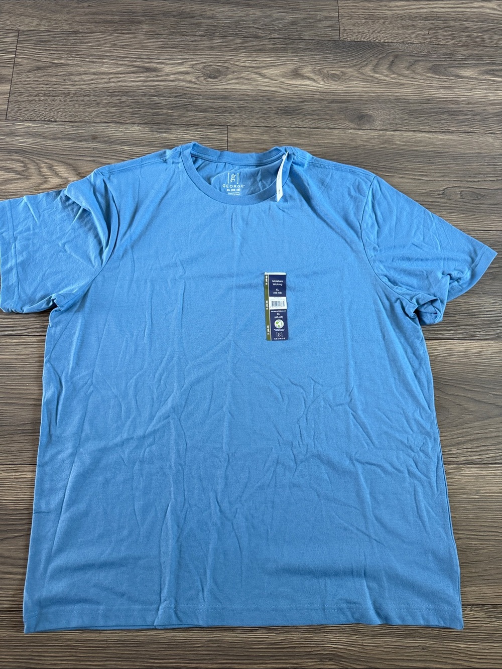 George Men's Short Sleeve Crew Tee in Sky Blue